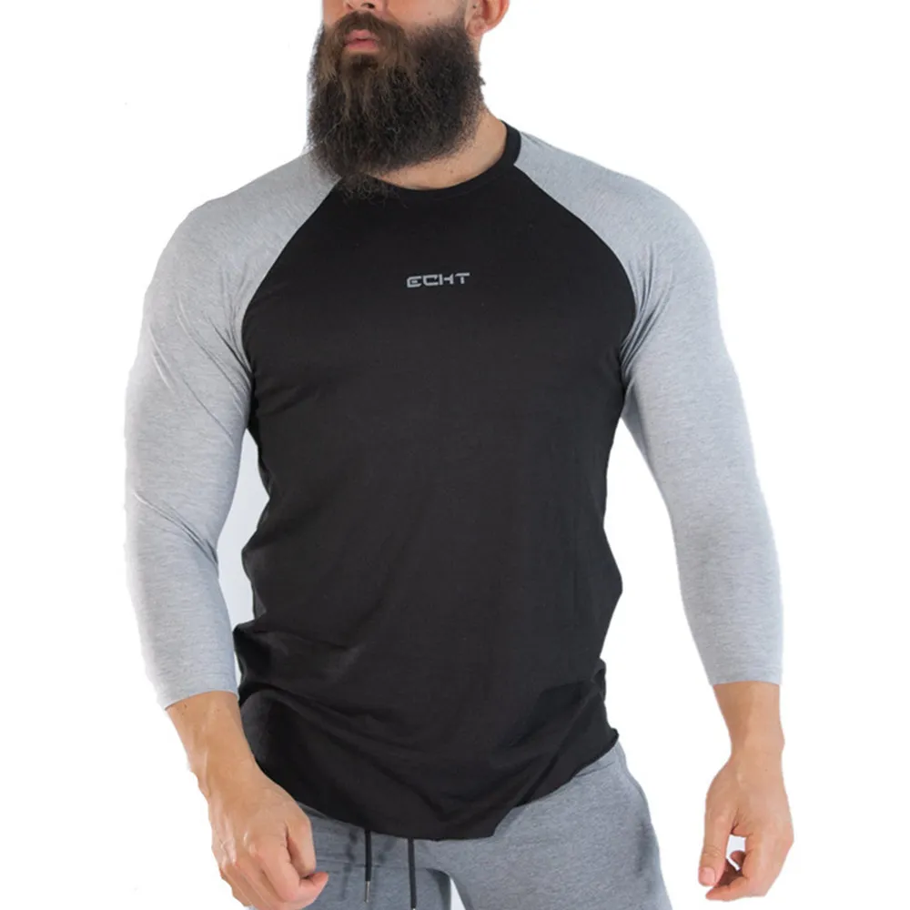 Футболка мужская для спортзала фитнеса бодибилдинга облегающая футболка