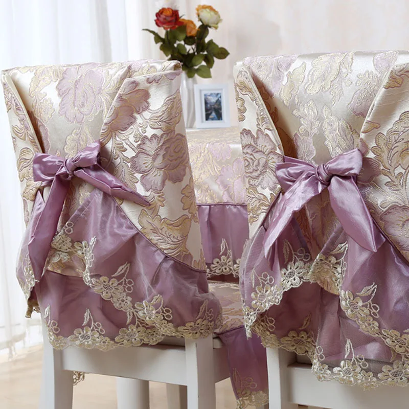 Скатерть на стул с цветочной вышивкой Пылезащитная Свадебный декор 2020 | Дом и сад