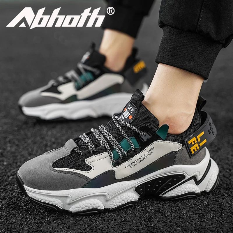 

Abhoth Four Seasons Men Casual Shoes Mesh Lightweight Breathable Sports Shoes Height Increasing Wear-resistant Outdoor Sneakers