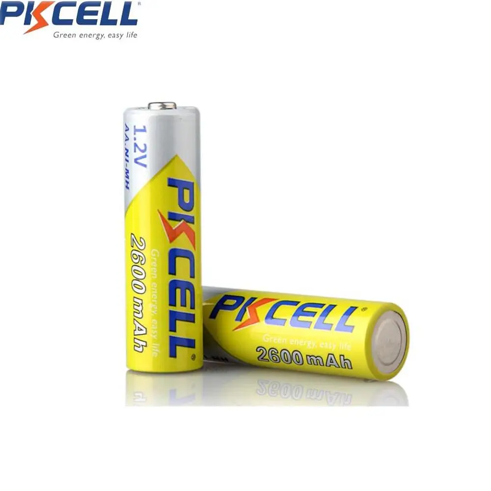 12 шт./лот Pkcell 2600mAh AA Ni MH аккумуляторная батарея 1 2 V NiMh aa батареи с 1000 циклом для