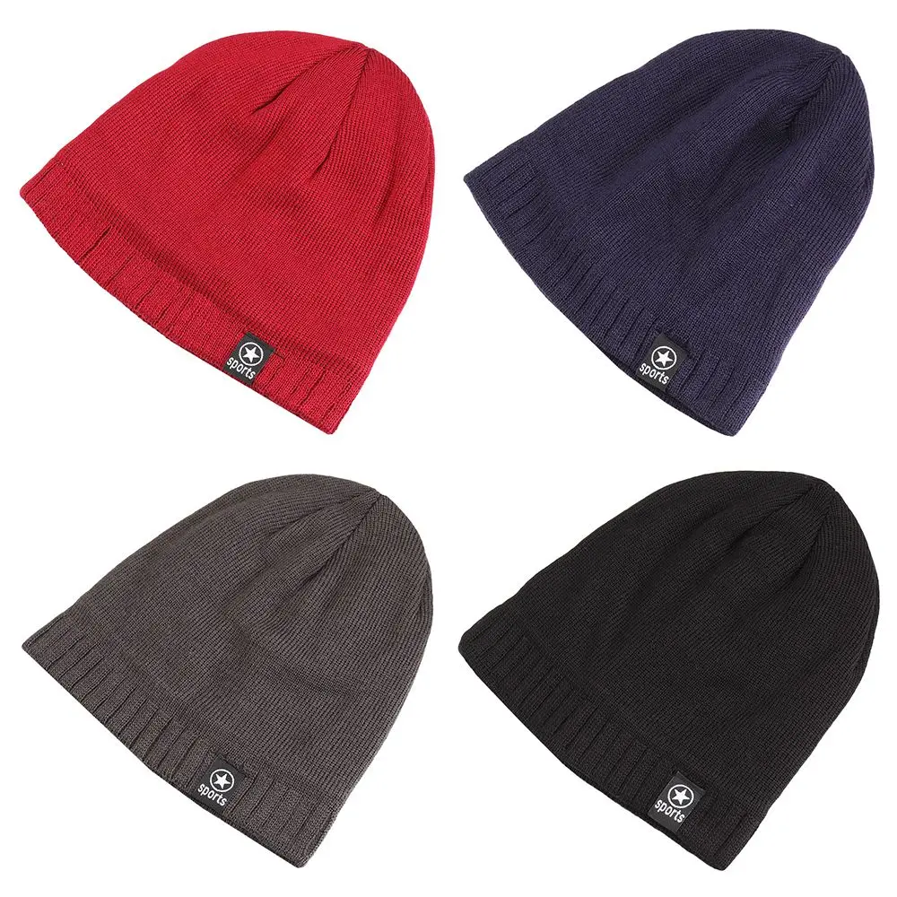 

New Pullover Cold Proof Winter Knitted Hat Helmet Plush Wool Cap Outdoor