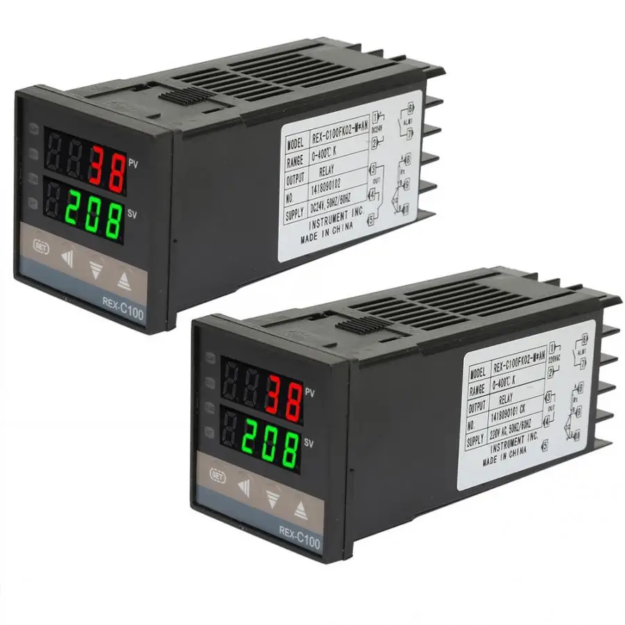 REX C100FK02 M * Цифровой ПИД регулятор температуры релейный выход термостата 0 400