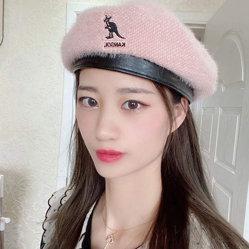 Женский берет кенгуру в стиле ретро Осень зима|Женские береты| |