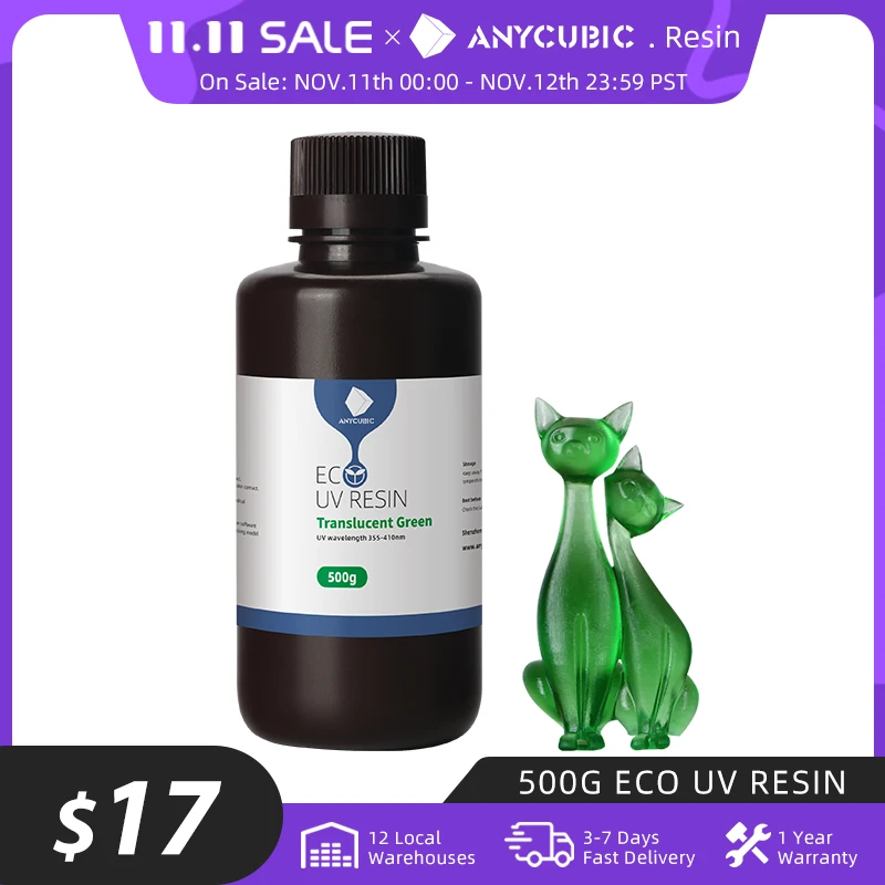 УФ-смола ANYCUBIC на растительной основе экологически чистый печатный материал с