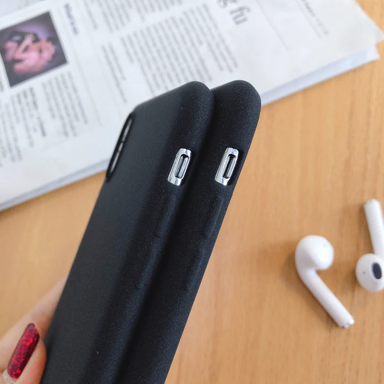 Черный матовый чехол для телефона Xiaomi Mi 6 8 9 se note 3 10 11 a1 a2 a3 mia1 mia2 mia3 lite pocophone F1