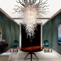 living room led white color glass chandelier light for home decor 100 by 150cm luxury lobby hand blown murano indoor lighting