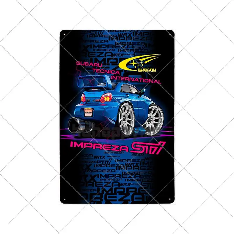 Классический Спортивный гоночный автомобиль из металла наклейки в ретро стиле