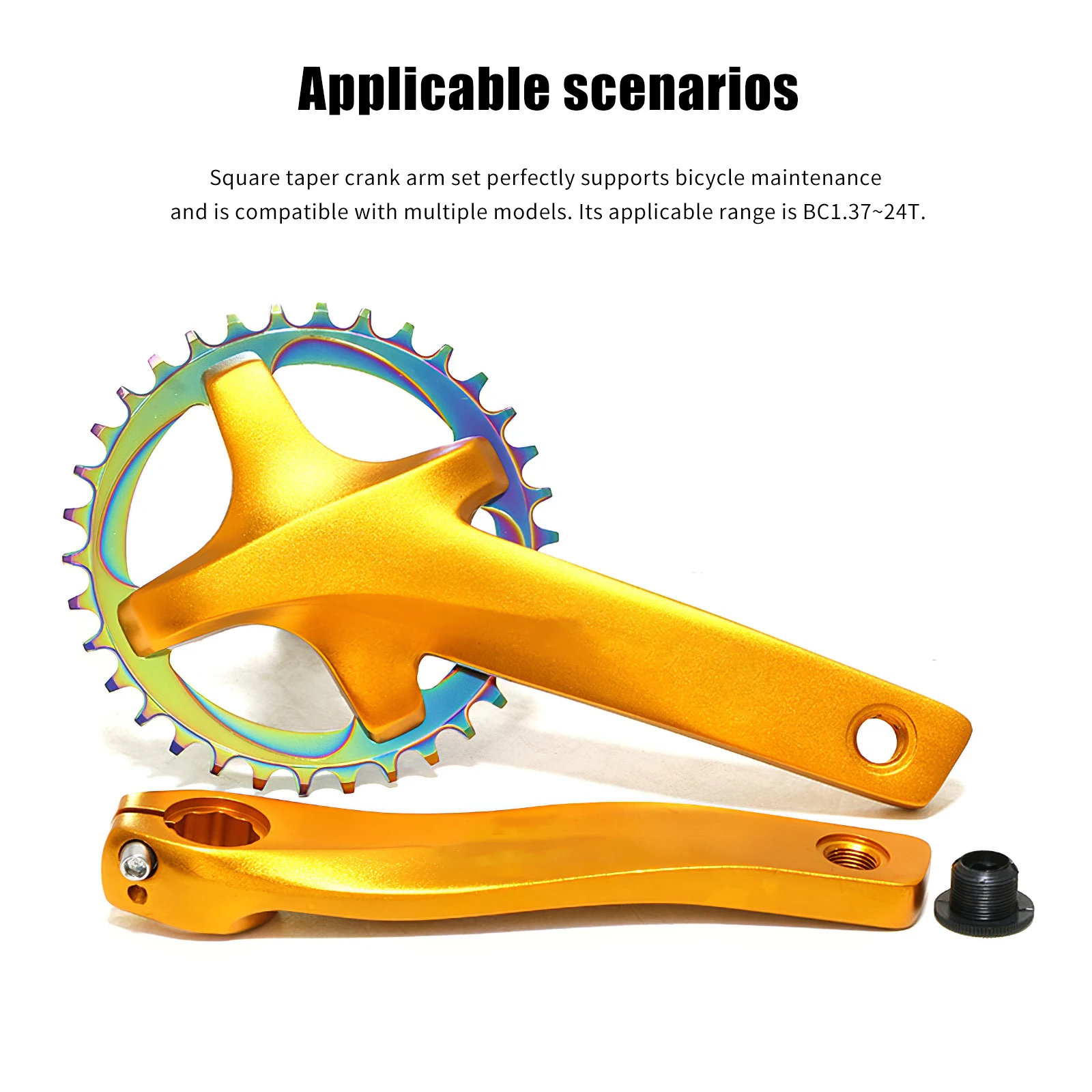 

MTB Crank Chain Crankset 170MM 140MM Bicycle Chainring 34T Narrow Wide Bike MTB Crown Speed Crankset Cycling Accessories