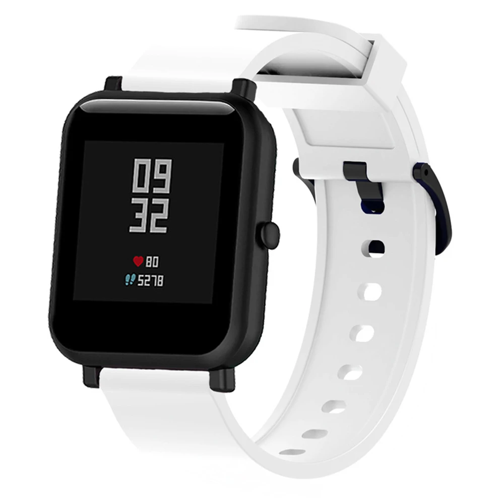 Силиконовый спортивный ремешок для смарт-часов Xiaomi Huami Amazfit Bip 20 мм сменный