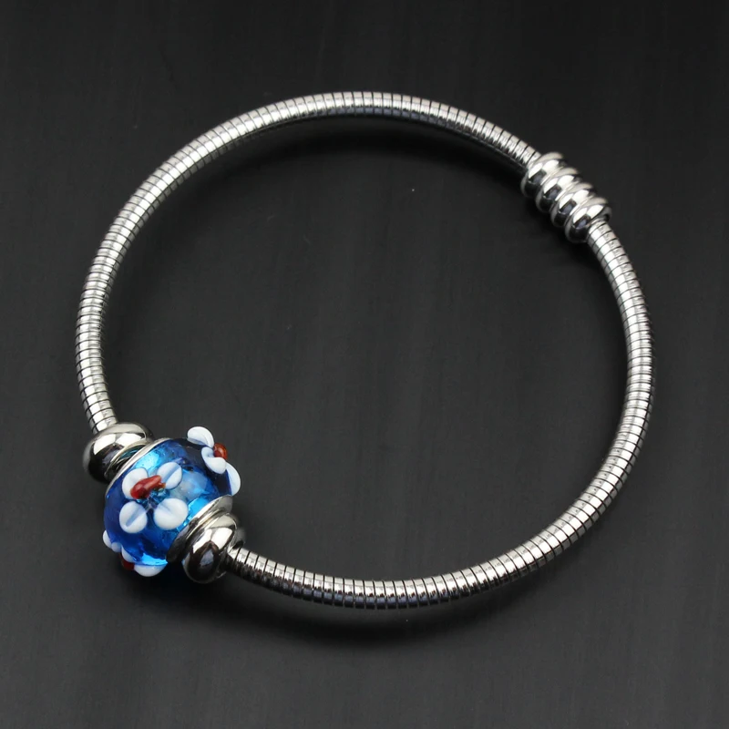 Пружинное кольцо из стальной проволоки серии Pan деформируемые стеклянные бусины