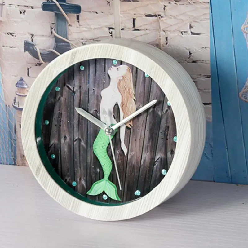 Бесшумный Кварцевый Будильник HiMISS круглые деревянные часы в стиле ретро