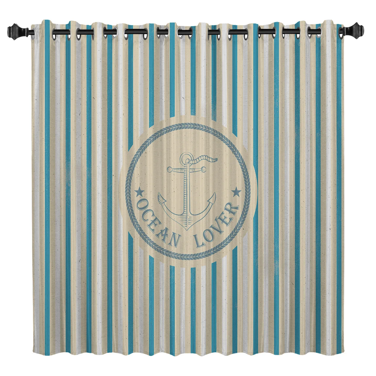 Морской энтузиаст стиль якорь окна шторы темные жалюзи затемненные ванная