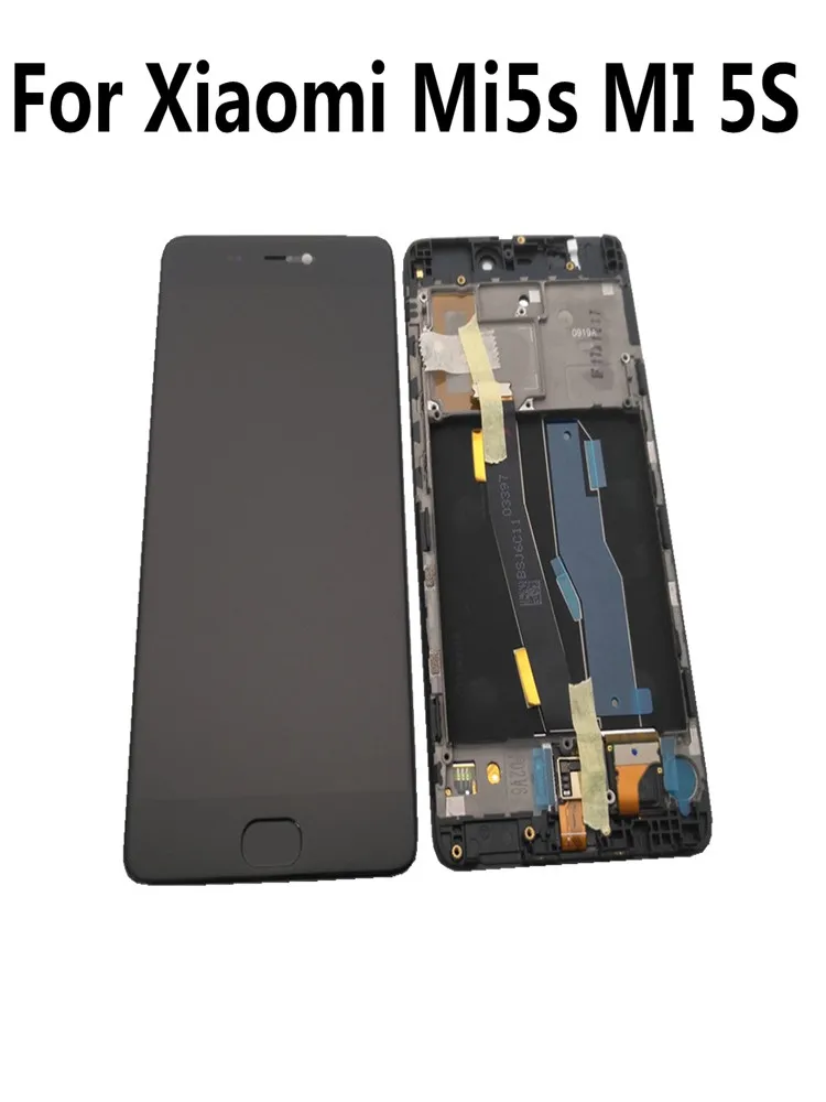 Для 5,1" Xiao mi 5S mi 5S ЖК-экран, кодирующий преобразователь сенсорного экрана в сборе с рамкой+ рабочий ЖК-дисплей с отпечатком пальца+ Инструменты