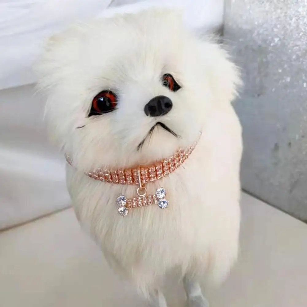

Dog Collar Pet Dog Kitten Rhinestone Necklace Collar Pet Collar Durable Dog Necklace
