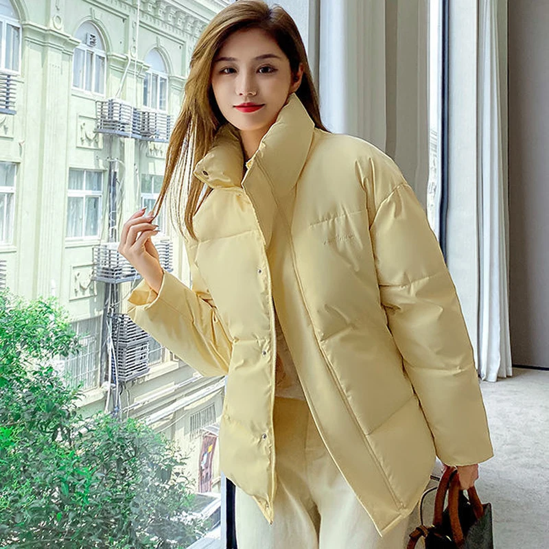 Cotton Clothes Women 2021 New Short Bread Clothes Loose Korean Fashion Long-sleeved Students Winter Thick Padded Jacket Coat Ins