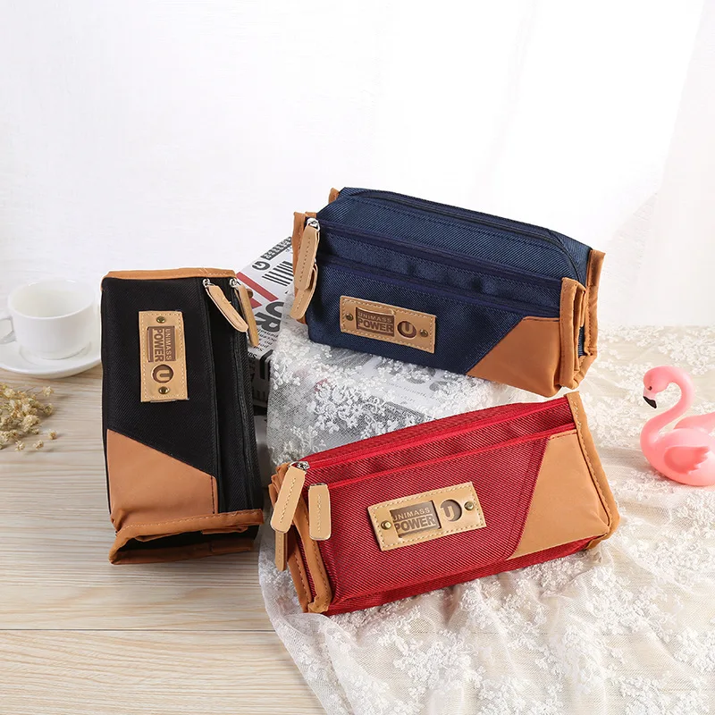 

Stationery Bag High Capacity Canvas Student Stationery Pencil Case School Supplies Cute School Supplies Back To School