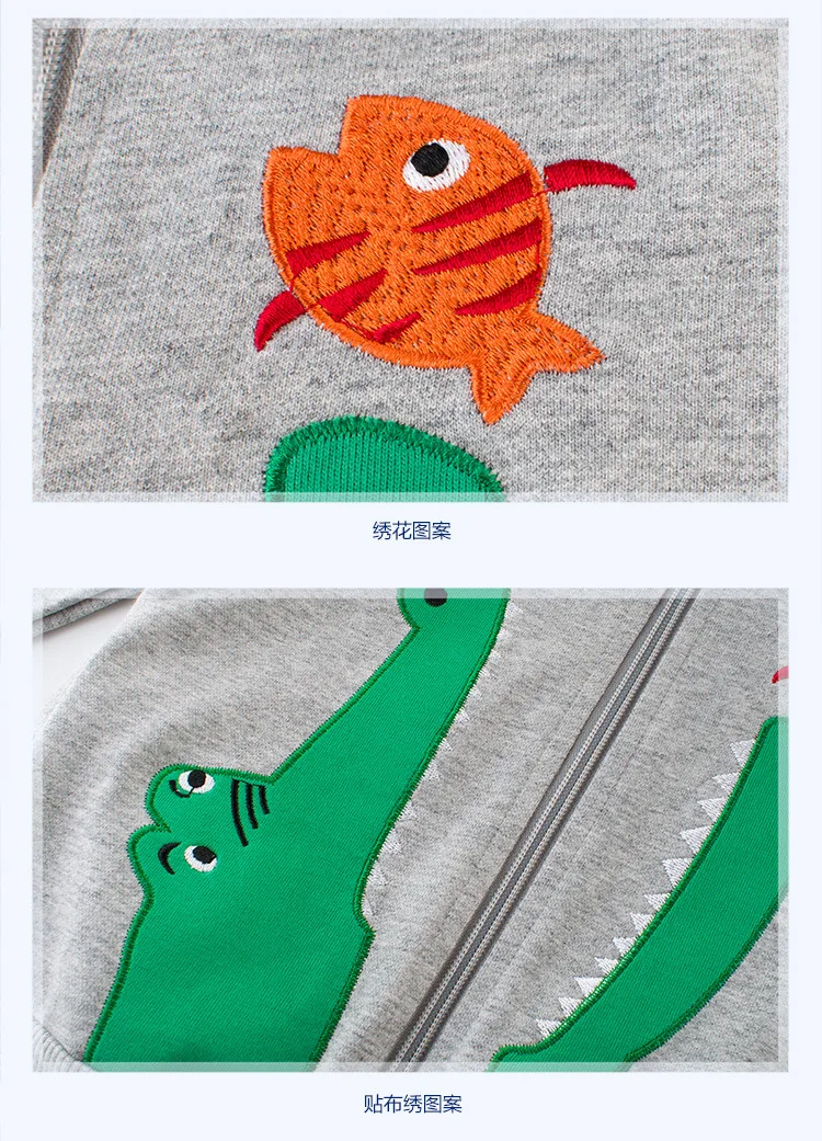 

2-9Yrs Boys Spring Jacket for Boys Kids Spring Jacket Cute Cartoon Crocodile Coat Children Autumn Hooded Coats Baby Kids Clothes