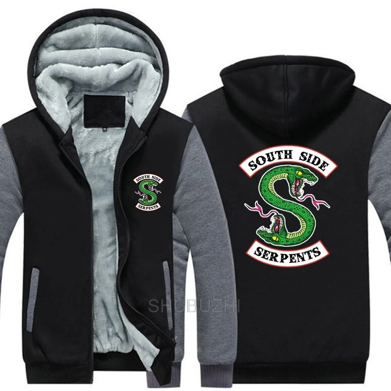 COYOUNG бренд 5XL Для мужчин толстовки ривердейл &quotSouth Side Serpents&quot Зимний флисовый