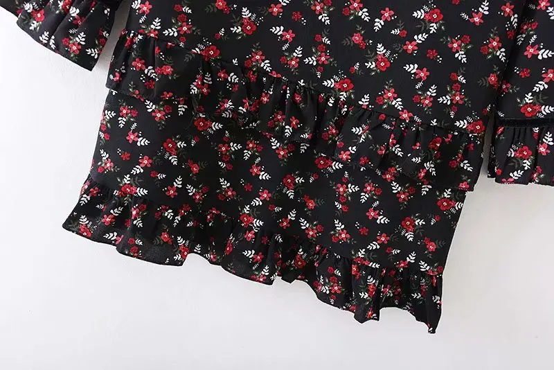 Yd50 9087 Европейское и американское модное платье с оборками принтом женское vestidos de