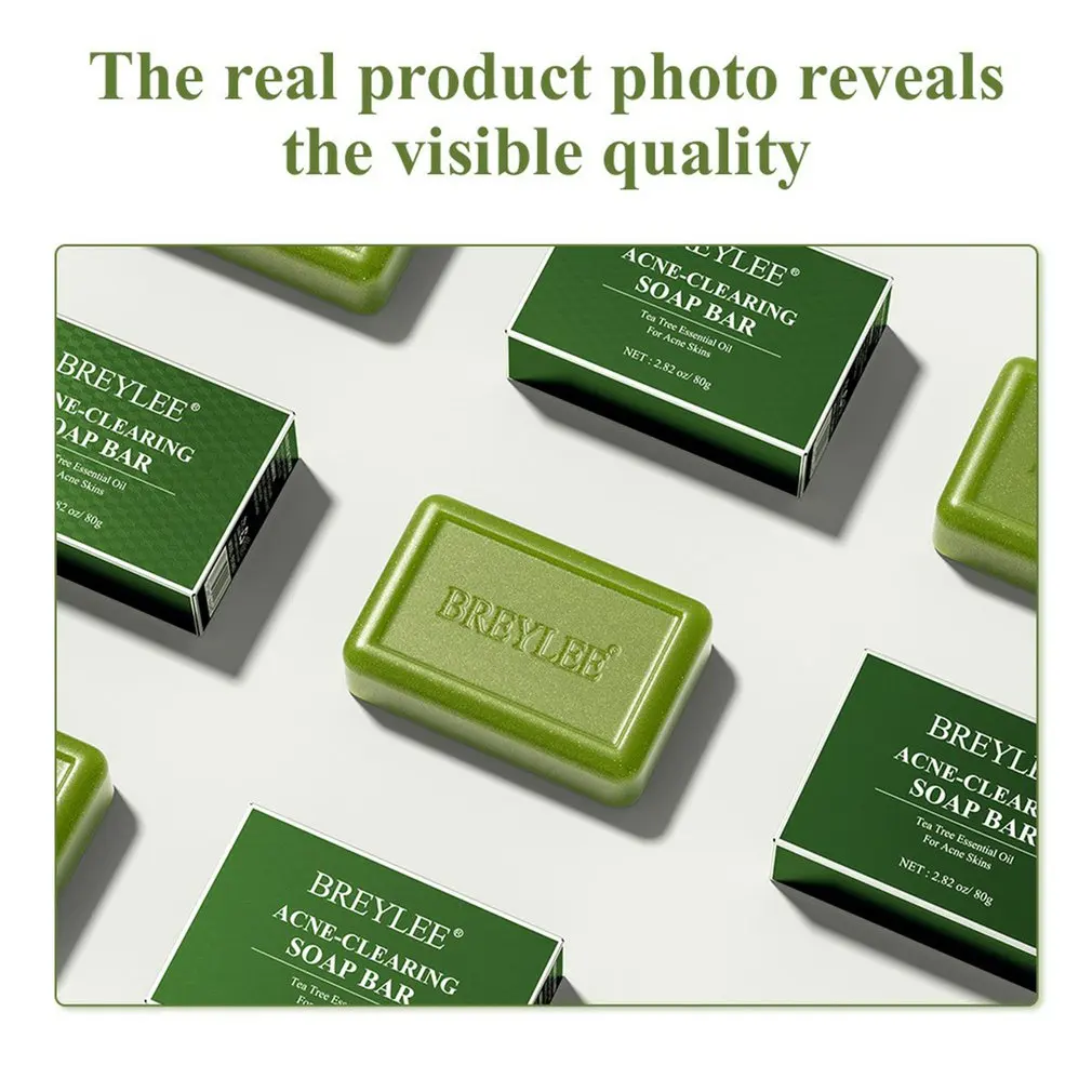 Мыло BREYLEE с эфирным маслом от акне устранение черных точек глубокое очищение пор