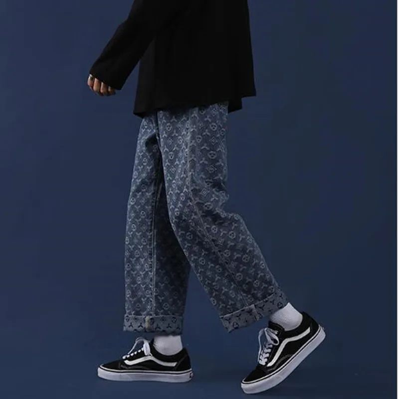 

Для мужчин; Синие джинсы Повседневное свободные джинсовые брюки мальчиков с резинкой на поясе, джинсы для мальчиков, штаны-шаровары брюки Для мужчин джоггеры