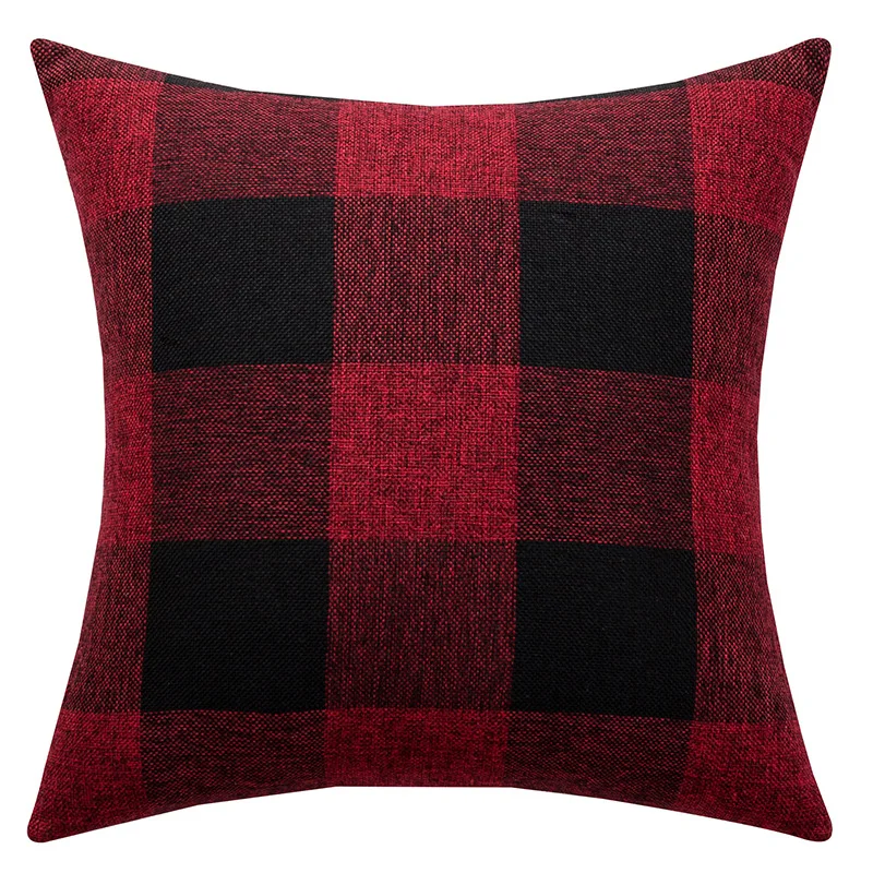 

Red Buffalo Check Throw Pillow Covers Decorative Linen Pillow Cases Christmas Farmhouse Home Decor