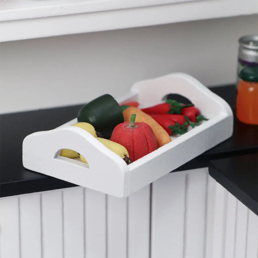 1:12 поднос для кукольного домика лотки барбекю и еды из березы декоративная
