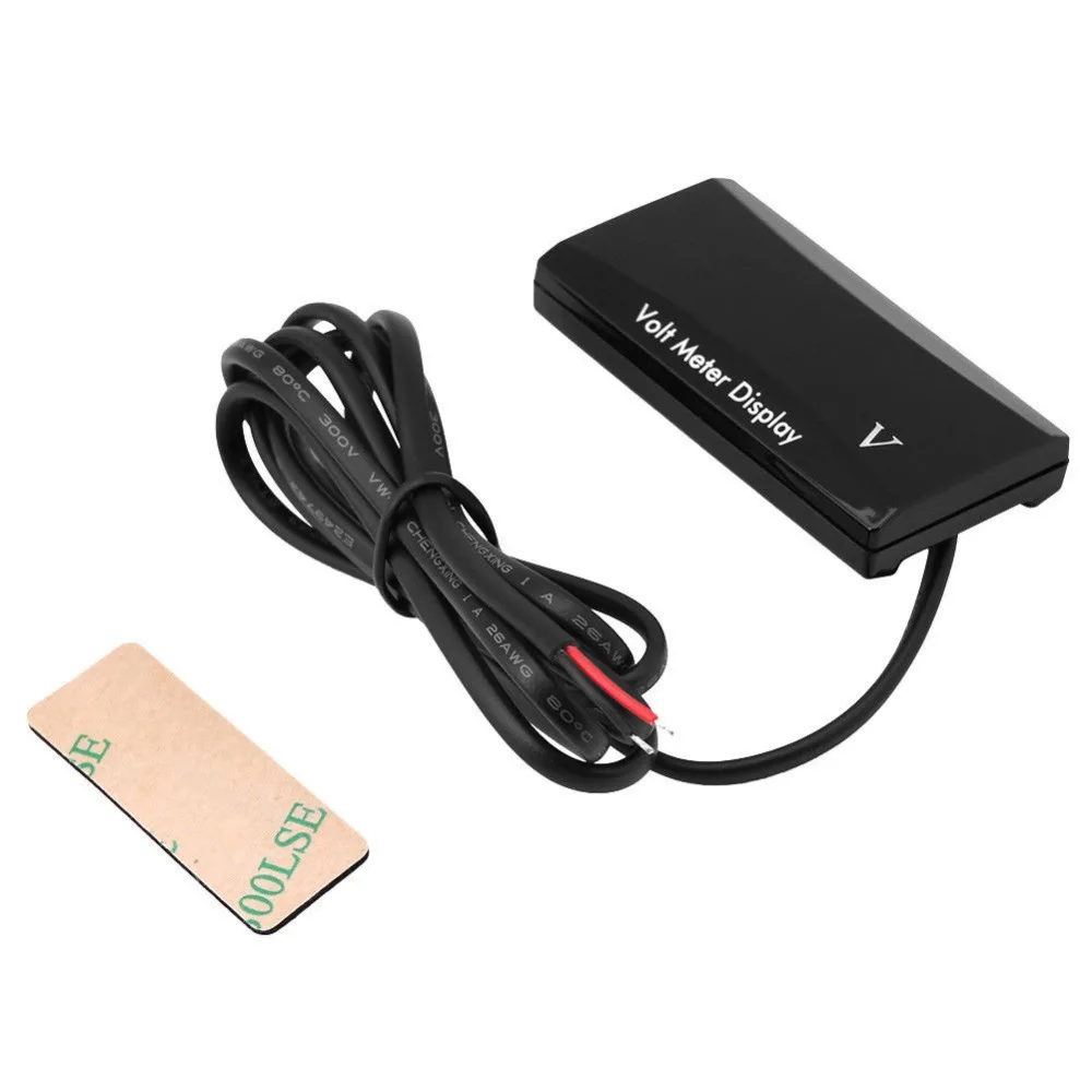 

12 В цифровой светодиодный дисплей для мотоцикла Вольтметр вольтметр Индикатор напряжения панель мотоциклетный измеритель