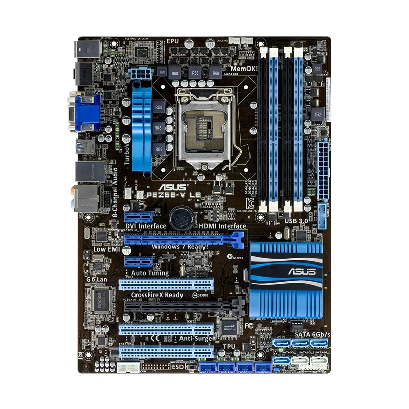 Материнская плата ASUS P8Z68-V LE 1155 DDR3 материнская LGA поддержка Core i7-2600K процессор Intel Z68