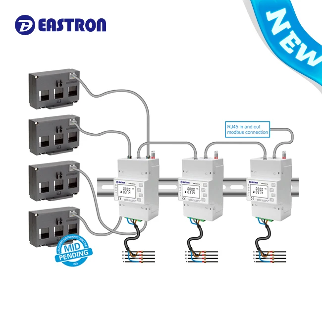 

SDM630MCT-ML Quad load Multi Circuit / Multi Channel Energy Power Monitor Meter
