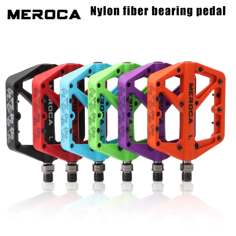 

Bicycle Pedal Mountain Road Bike Nylon Pedal Peilin Bearing Width-Width Non-slip XC Off-road Pedal Pedal Clip Mtb Rainbow
