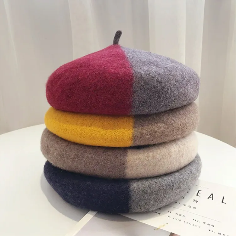 

wool Beret Lady Autumn Winter Warm Hats Female Elegant French FlatPainter Caps Boina para mujer sombreros pour femme Bonnet girl