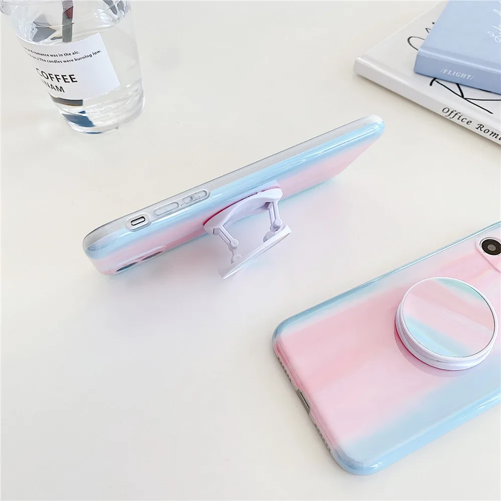 Арт Радужный лазерный силиконовый чехол для телефона iPhone 11ProMAX SE20 X XS MAX защита от