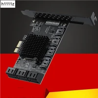 mining riser pcie sata pci e adapter pcie to sata controller multiplier 10 ports sata 3 0 6gbps to pci express x1 expansion card