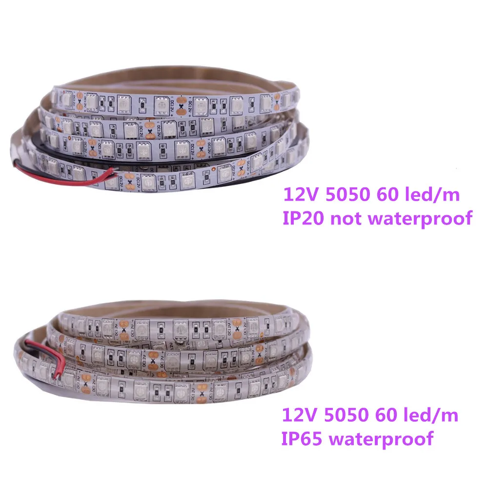 

12V UV Ultraviolet 395-405nm led strip black light 5050 2835 SMD 60led/m 120led/m Waterproof tape lamp for DJ Fluorescence party