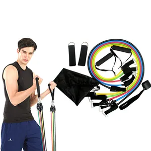 11 шт., Набор резинок сопротивления, расширитель для йоги, упражнений, фитнеса, резиновых трубок, эластичная Тяговая веревка