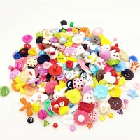 suoja 100pcslot mix shape lots colors diy scrapbooking cartoon buttons plastic buttons childrens garment sewing notions
