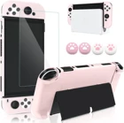 Жесткий чехол с микро-матовым покрытием, Чехол Для Switch OLED и Joycon аксессуары для игрового контроллера 4, колпачок для захвата большими пальцами и протектор экрана