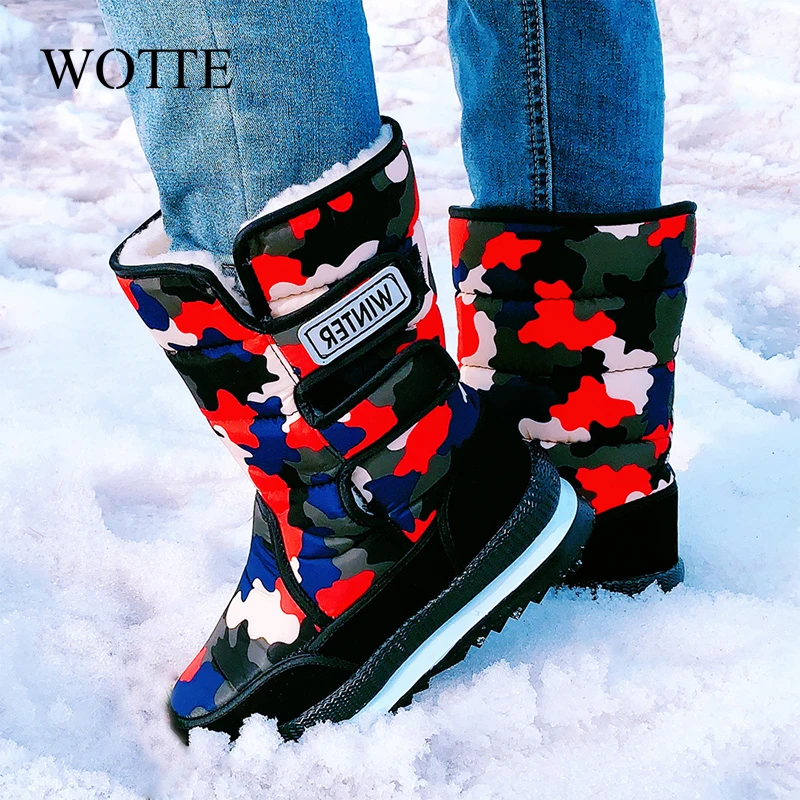 

Winter Snow Boots Men Shoes Thick Increased 2020 Winter New Warm Comfortable Casual Boots Waterproof Ultralight Footwear