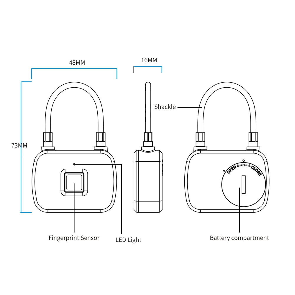 Маленький замок для шкафа электронный замок Домашний Bluetooth умный замок без ключа замок для отпечатков пальцев Противоугонный замок безопасности