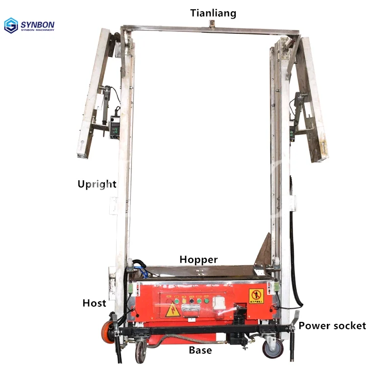 SYNBON New wall cement plaster machinery Automatic Wall Plaster Cement Mortar Rendering Machine SYW-8 |