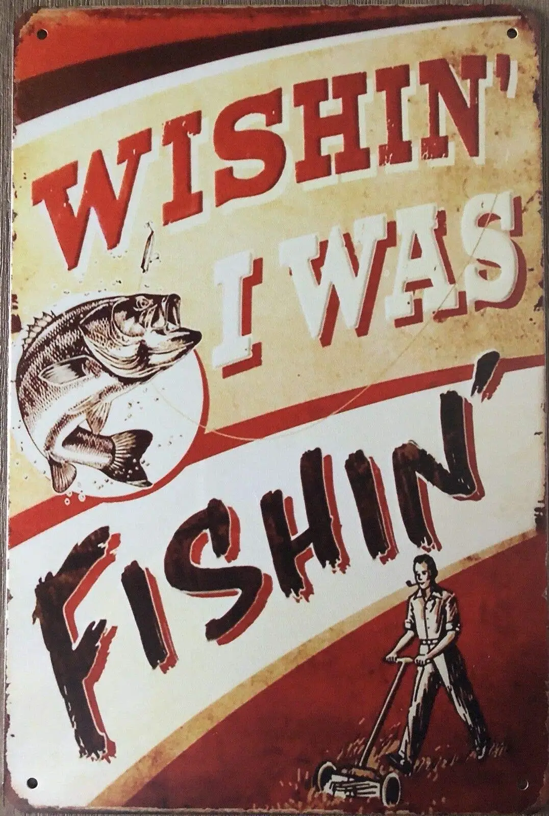 

Винтажные металлические жестяные знаки для рыбалки и гаража в деревенском стиле, мужская пещера, навес и барный знак, ретро настенный Декор ...