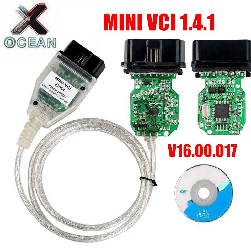 Мини vci V16.00.017 версия FTDI FT232RQ FT232RL чип высокой производительности OBD SAEJ2534 для