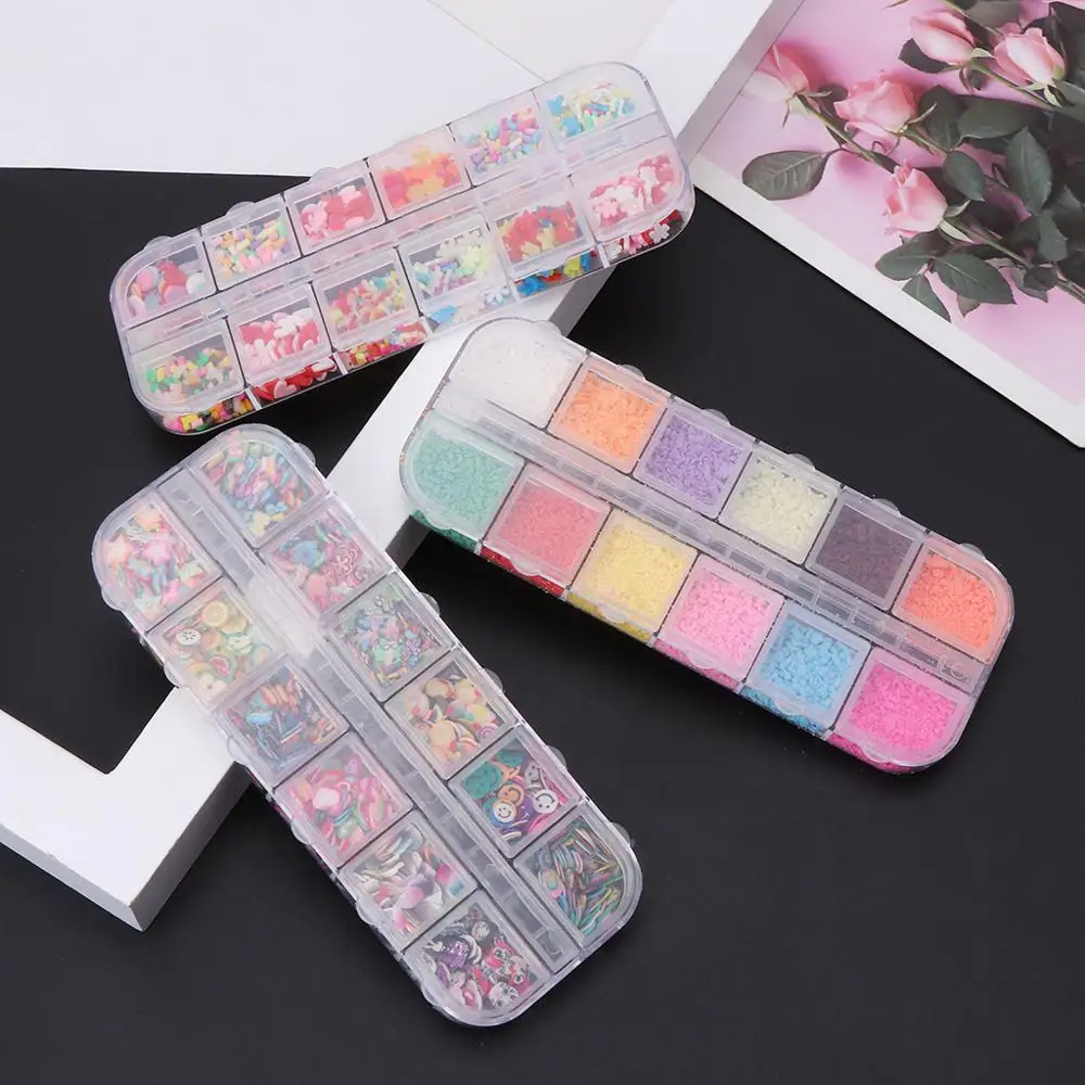 Бусины для слаймов коробка фрукты ломтик декоративная обсыпка Slime наполнитель