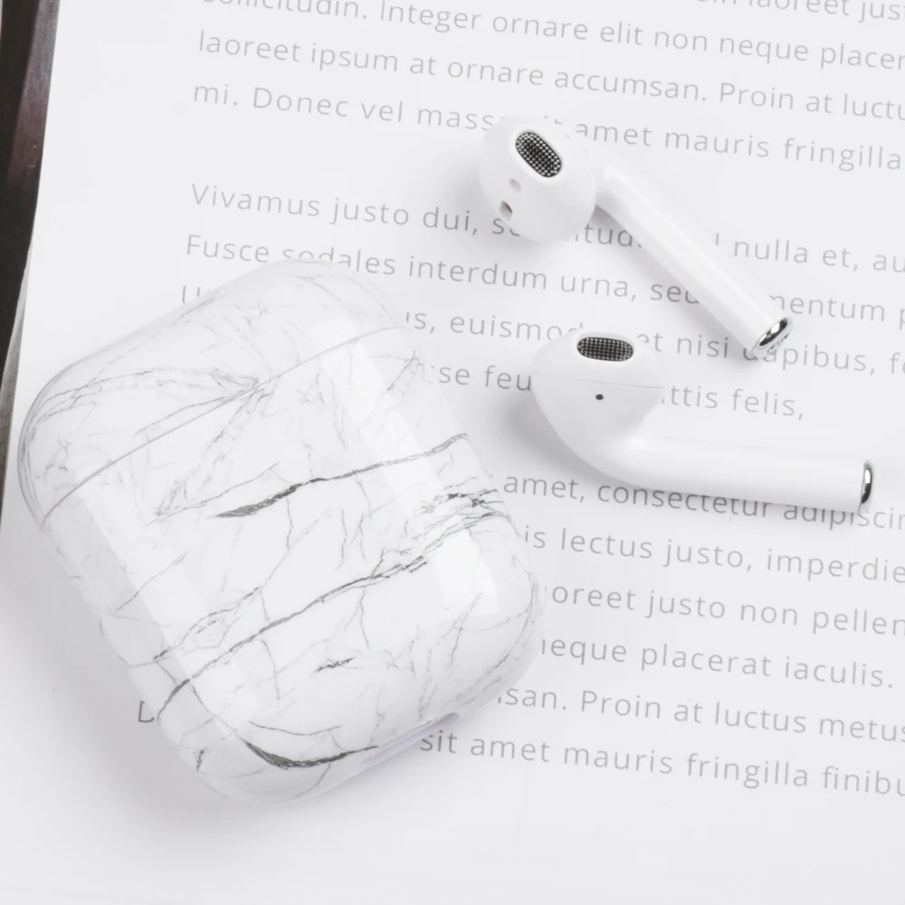 s01 Роскошный Мраморный чехол для Airpods, жесткий чехол из поликарбоната для Airpods 2, защитный чехол для зарядки, чехол для Air pods 1, 2, Coque Funda - Цвет: s01