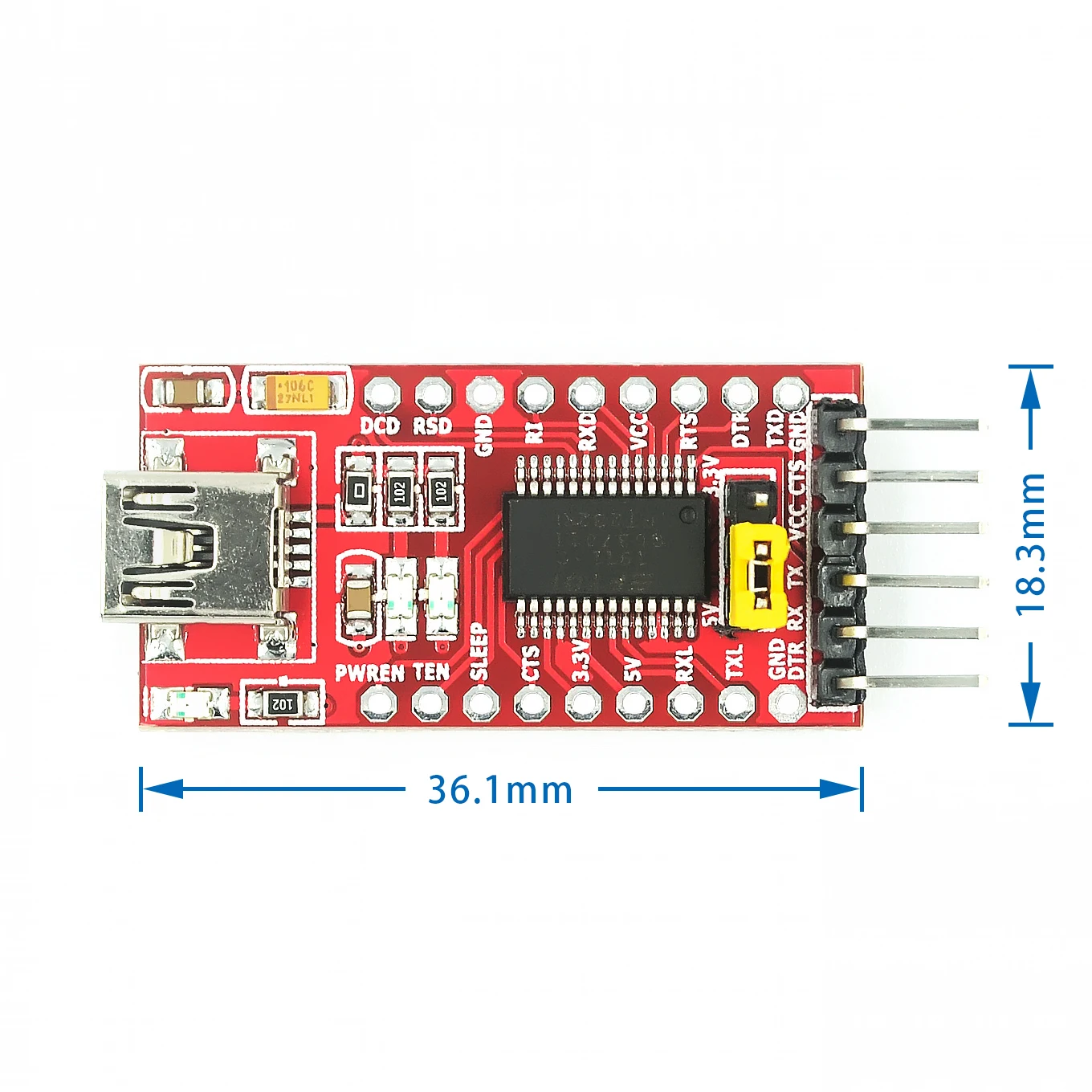 10 шт./лот FT232RL FT232 USB к TTL 5V 3 V кабель для скачивания в модуль последовательного