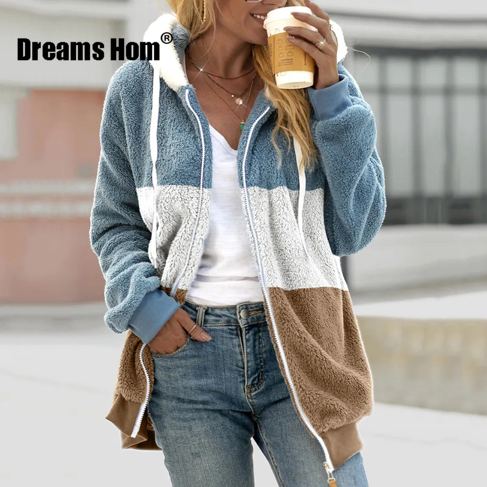 

Winter Warm Hoodies Sweatshirt Women Zip-up Sweatshirts Harajuku Style Long Sleeve Streetwear Fashion Ladies Hoodie Mujer Hooded