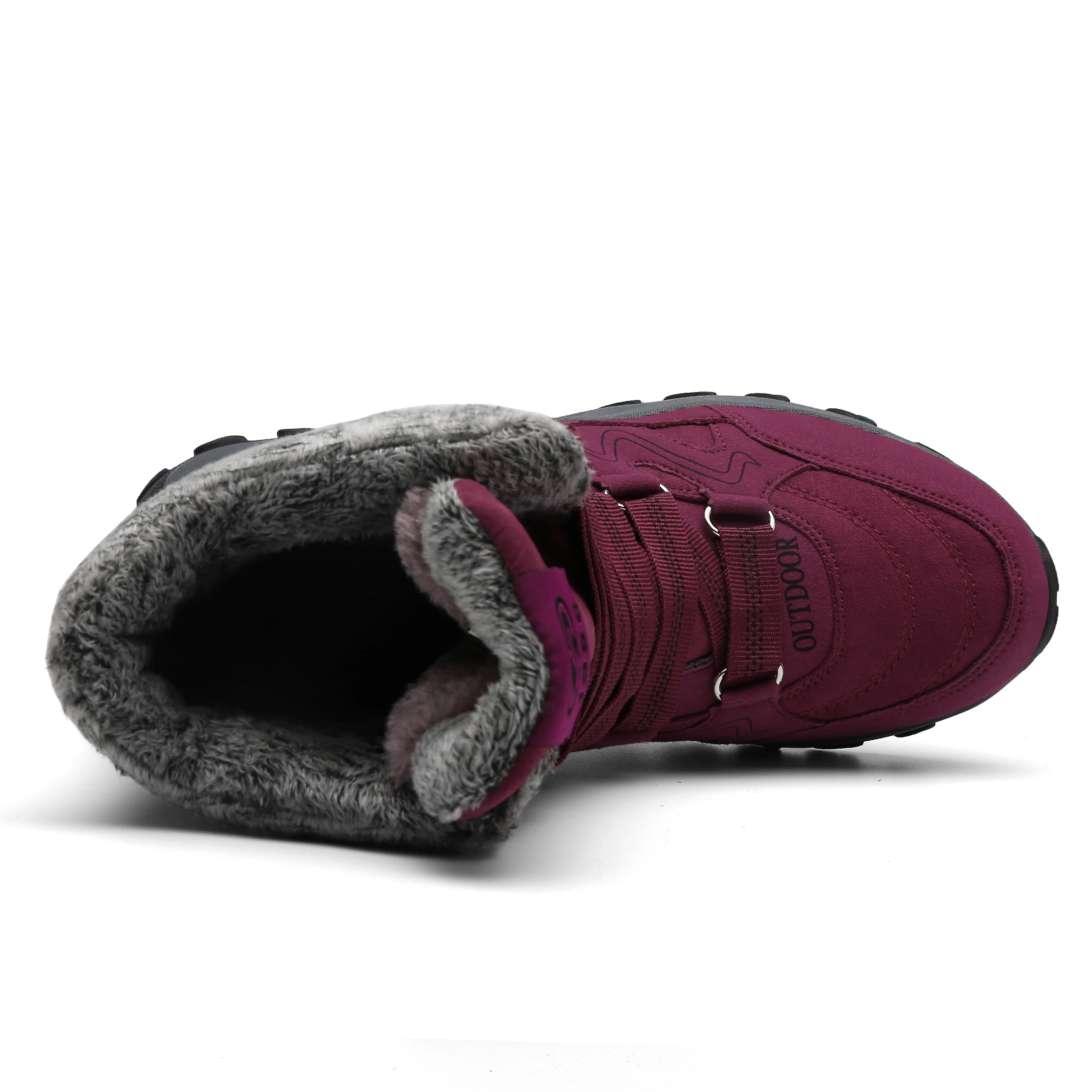 Новые брендовые зимние женские сапоги из замши и плюша модные теплые