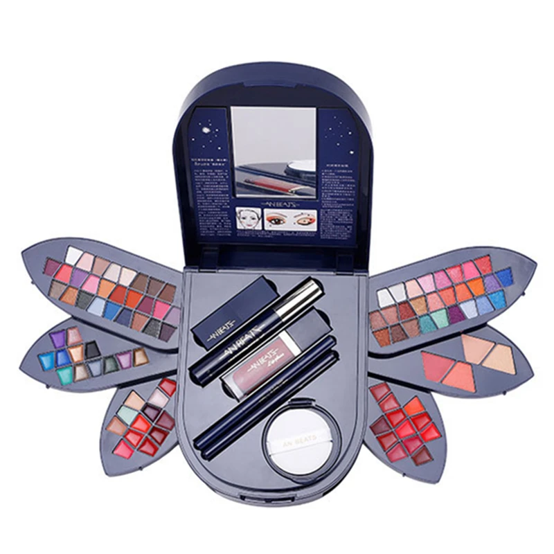 Professional Make Up Set Multicolor Eyeshadow Palette Blush Powders Eyebrow Eyleliner Mascara With Brush Eyeliner for Women