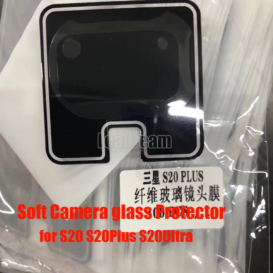 

300PCS 3D Full Glue Soft Camera Tempered Glass For Samsung Galaxy S20 Plus S20 UItra S20UItra camera Screen Protector